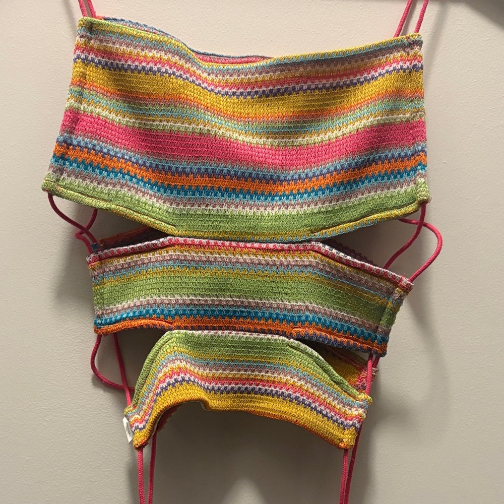 Princess Polly Multicolor Striped Crop Top
